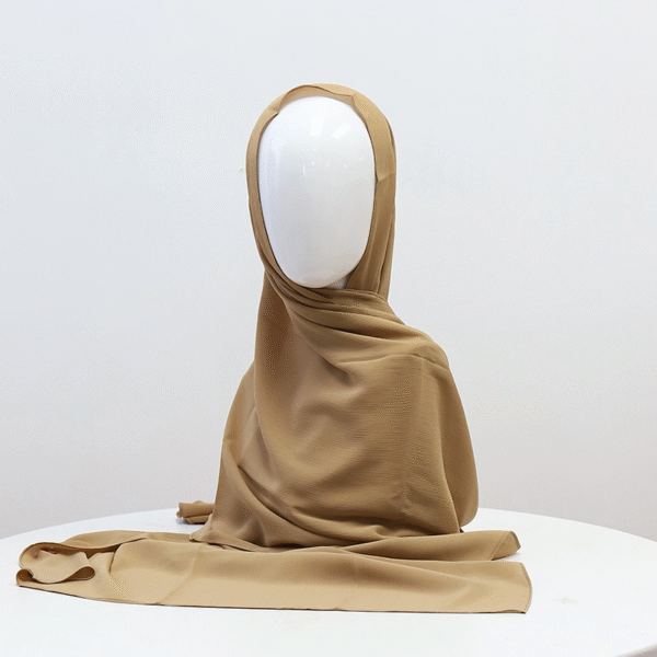 1.2 Plain Crinkle Chiffon Tudung