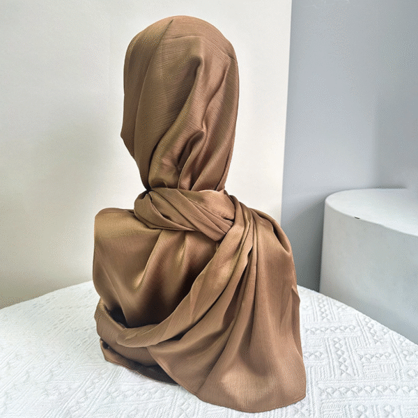 Plain Satin Crinkle Hijab