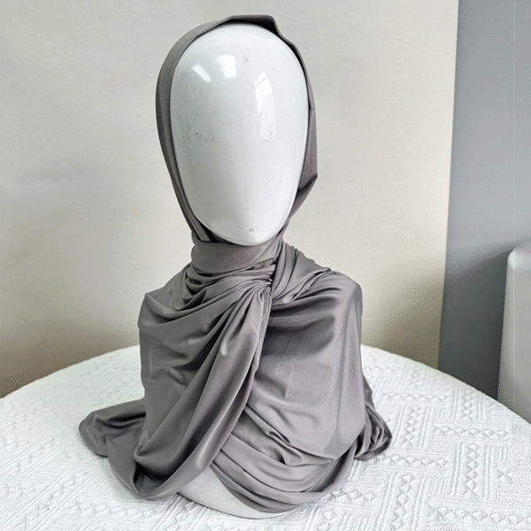 23.1 Plain Satin Jersey Shawl Hijab