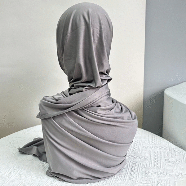 23.3 Plain Satin Jersey Shawl Hijab