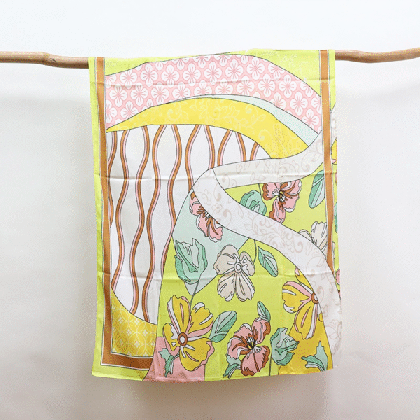 33.3 Printed Premium Valencia Satin Silk Shawl