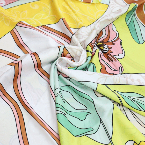 33.4 Printed Premium Valencia Satin Silk Shawl