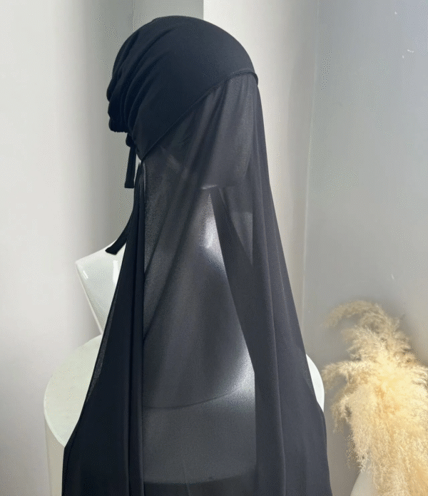 Chiffon Hijab with Tie-Back Inner Underscarf Instant