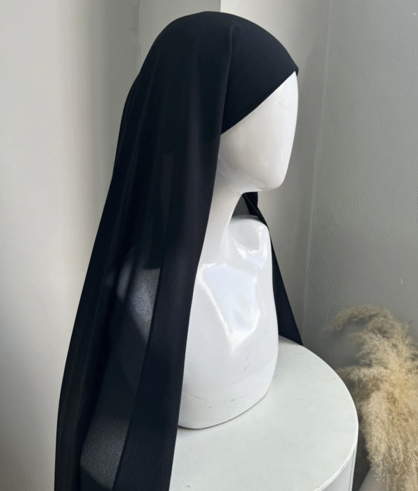 Chiffon Hijab with Tie-Back Inner Underscarf Instant