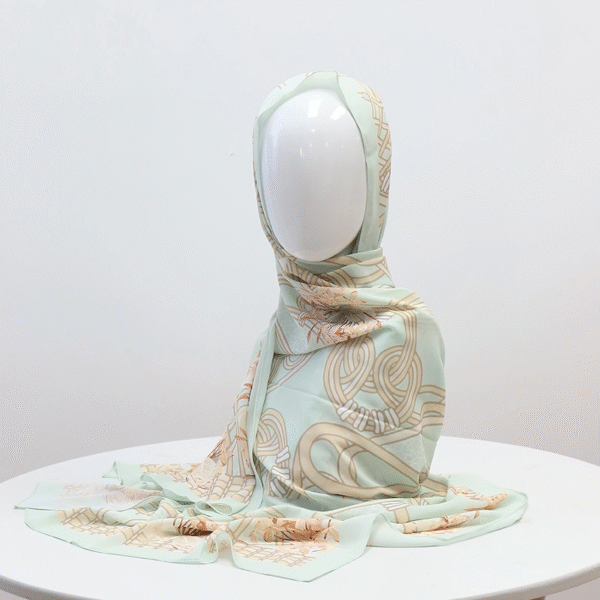 Printed Chiffon Cavalry Twill Square