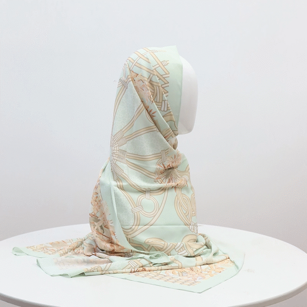 Printed Chiffon Cavalry Twill Square