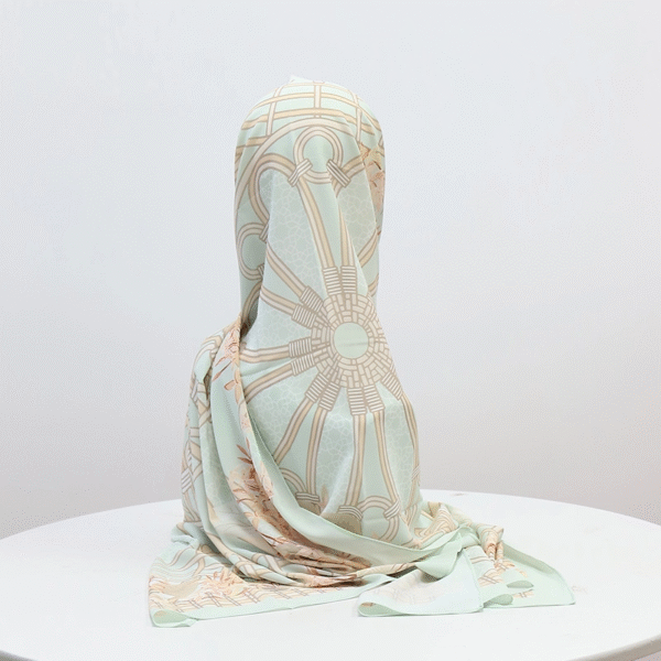 Printed Chiffon Cavalry Twill Square