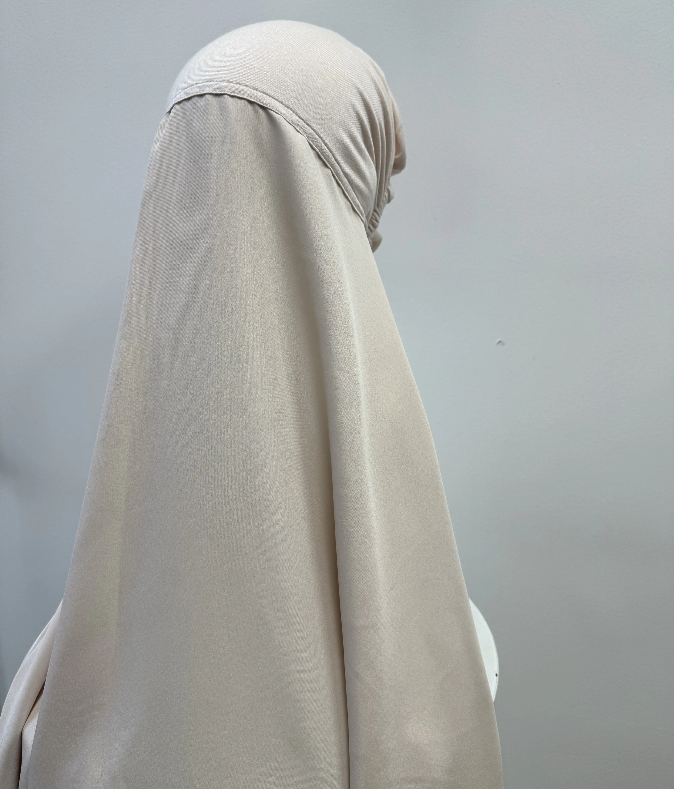 Plain Satin Hijab with Tie-Back UnderCap Instant