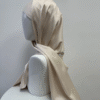 Plain Satin Hijab with Tie-Back UnderCap Instant