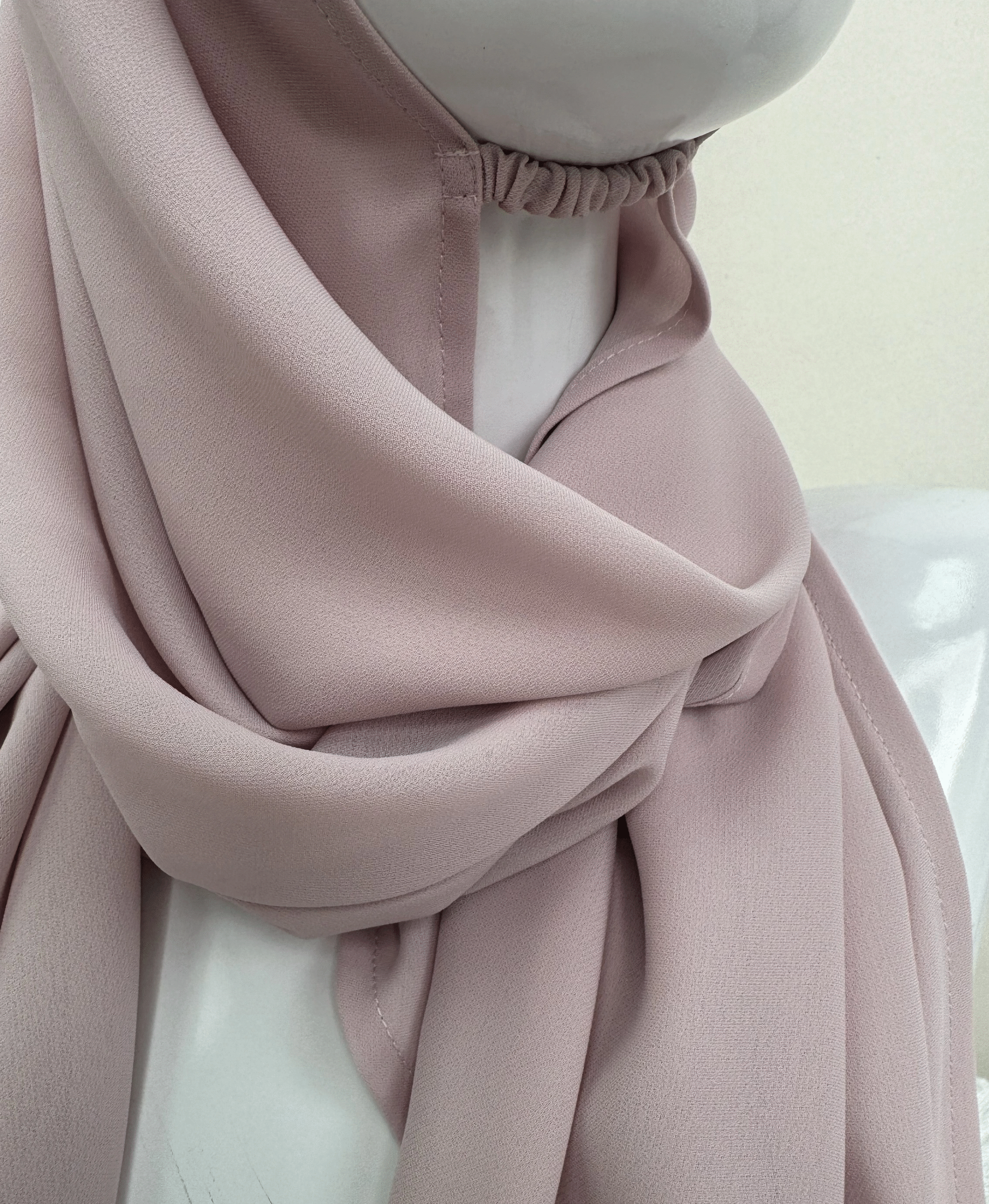 Adjustable Elastic Band Diamond Chiffon Hijab