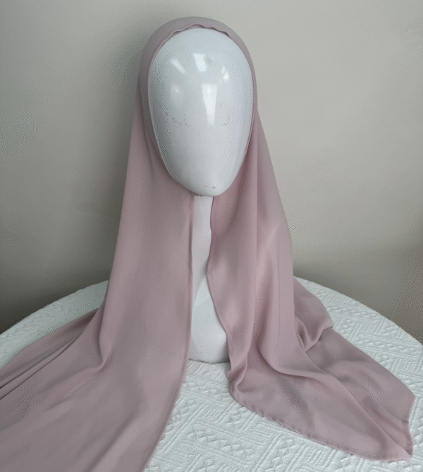 Adjustable Elastic Band Diamond Chiffon Hijab