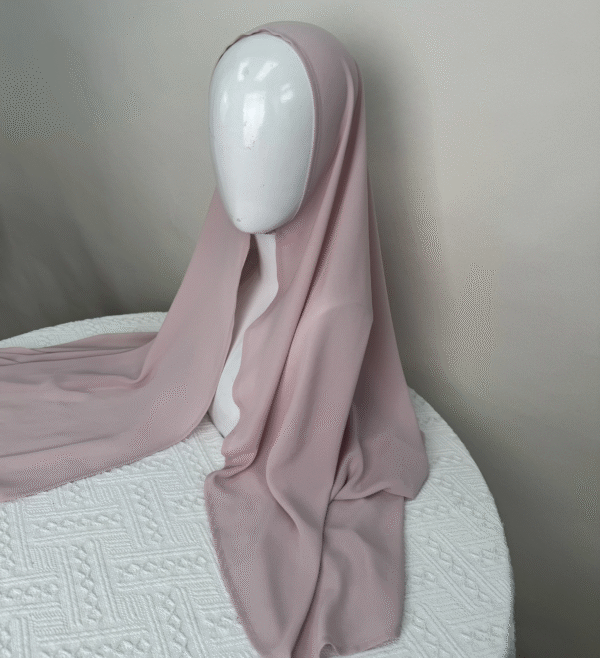 Adjustable Elastic Band Diamond Chiffon Hijab