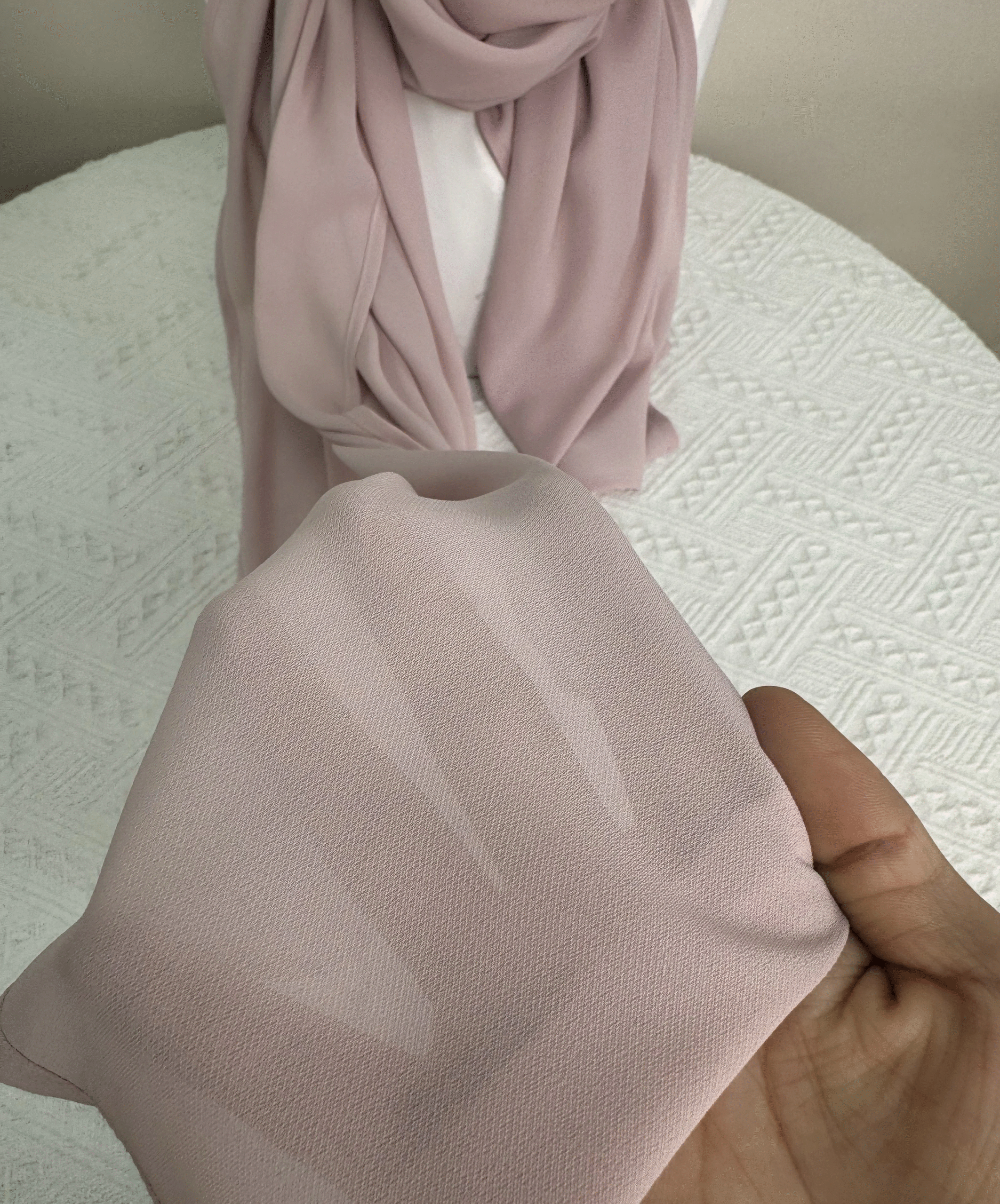 Adjustable Elastic Band Diamond Chiffon Hijab