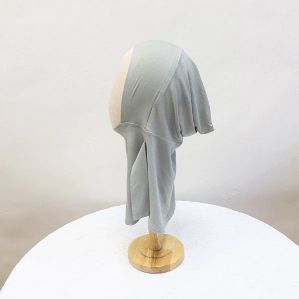 Bamboo Jersey Neck Cover Caps with Ear Piercing