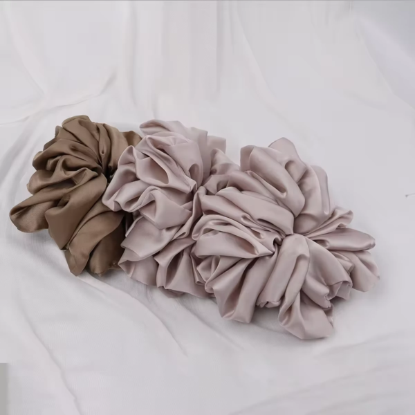 Wholesale Satin Crepe Solid Color Scrunchies