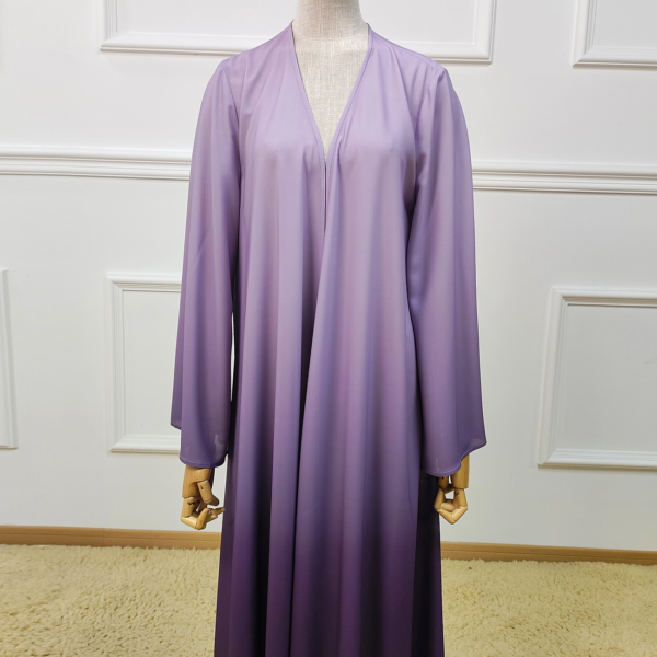 0a5620fa-eb24-4822-8b69-0b4dcc6ed083 Ombre EID Fashion Modest Embroidery EID Cardigan Robe Muslim Abaya