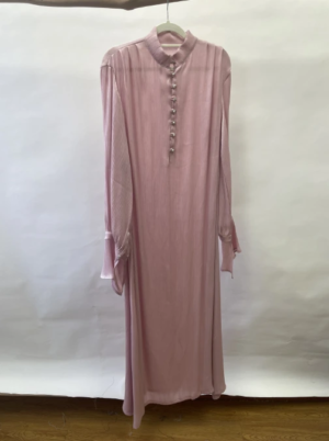 1 Custom Extra Long Sleeve Knit Maxi Dress for Muslim Women