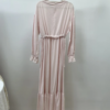 1 Extra Long Sleeve Rib Knit Boat Neck Knit Ladies' Dresses