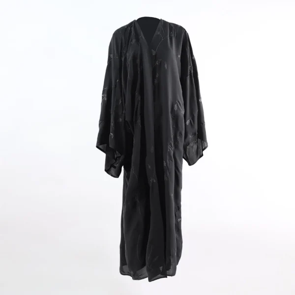 Factory New Developed Polyester Floral Jacquard Fabric for Fashion Abaya