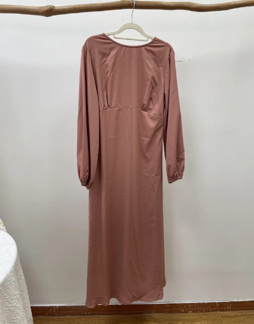 Hot Sell Custom Style Polyester Modest Maxi Dress for Muslim Women