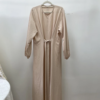 1 Polyester Blend Extra Long Sleeve Rib Knit Boat Neck Knit Ladies' Dresses