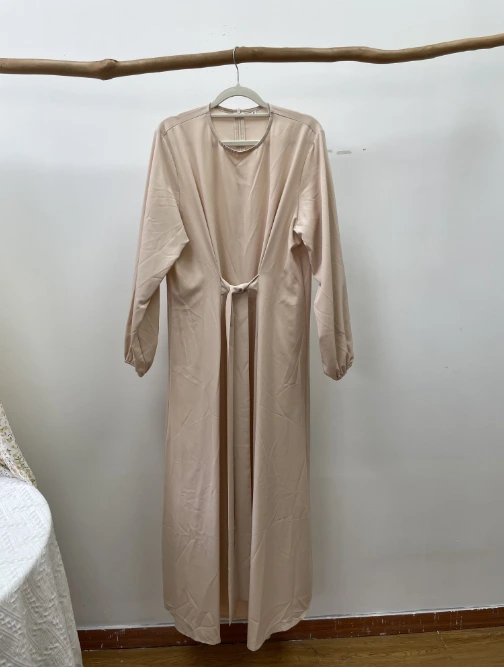 1 Polyester Blend Extra Long Sleeve Rib Knit Boat Neck Knit Ladies' Dresses