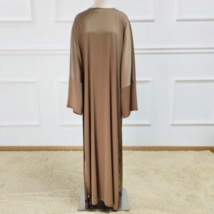 1 New Custom Made Style Satin Splicing Modest Maxi Dress for Muslim Women