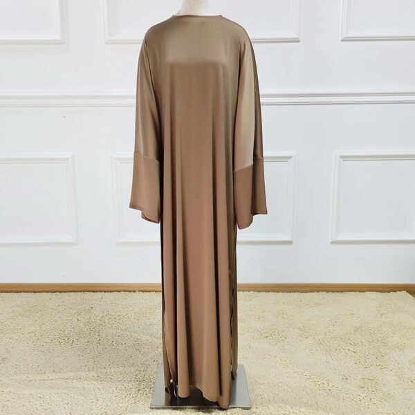 1 New Custom Made Style Satin Splicing Modest Maxi Dress for Muslim Women
