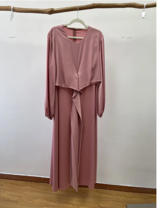 1 Custom Modal Cotton Blend Spandex Long Elegant Women Maxi Dress