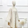 1 Elegant Modest Embroidered Dubais et for women Maxi Dress