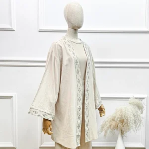 1 Elegant Modest Embroidered Dubais et for women Maxi Dress