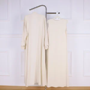 1 Embroidery Women Modest set Popular Women's Clothing 2 pcs Abaya Tops and Pants Set
