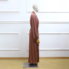 174abfab-69ce-4d31-98e5-64eaff0c145c Hot Selling Solid Color Front Open Abaya with Side Pockets Eid Modest Daily Wear Long Robe