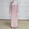 1a0ce6fc-4d37-4942-bb8f-98a8a06bac47 Turkish Modest Kaftan Kimono Long Sleeve Open Abaya Shimmer Bat