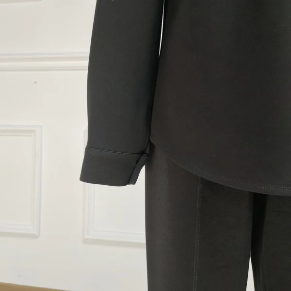 Modest Black Elegant Women 2 pcs Islamic Clothing Set