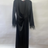2 Satin Extra Long Sleeve Knit Maxi Dress for Muslim Women