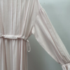 2 Extra Long Sleeve Rib Knit Boat Neck Knit Ladies' Dresses