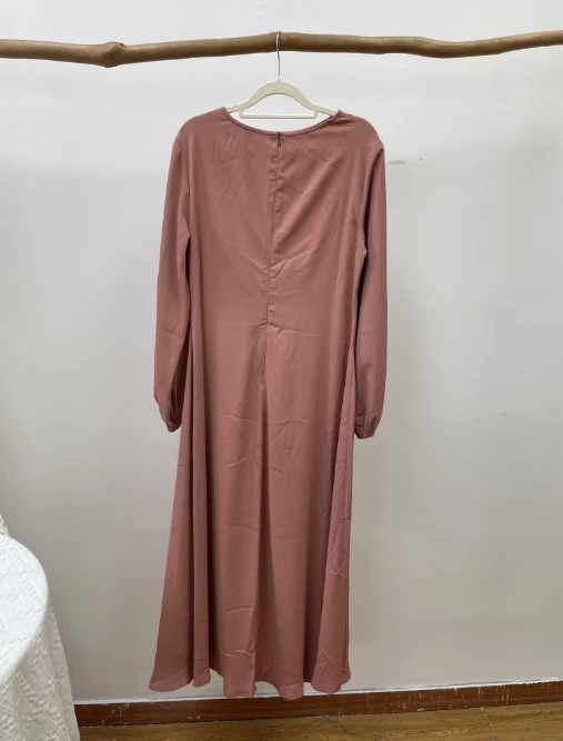 Hot Sell Custom Style Polyester Modest Maxi Dress for Muslim Women