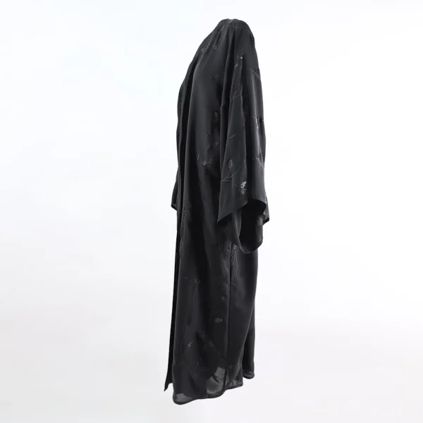 Factory New Developed Polyester Floral Jacquard Fabric for Fashion Abaya