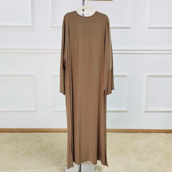 2 New Custom Made Style Satin Splicing Modest Maxi Dress for Muslim Women