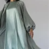 2 2024 2 Pieacs Open Abaya Dress For Beautiful Women