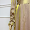 2 Solid Color Shiny Fashion Abaya Modest Maxi Dress