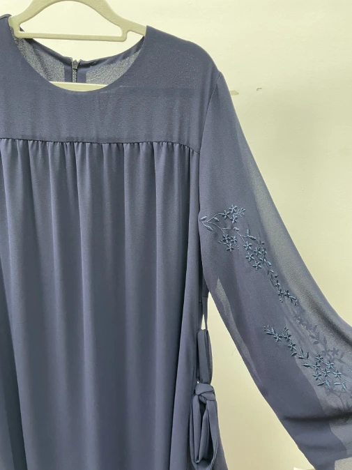 2 New custom Style embroidery Muslim women modest Maxi Dress