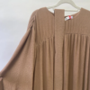 3 Custom Blend Rib Knit Maxi Dress with Extra Long Sleeves and Boat Neck