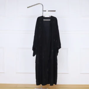 3 Factory New Developed Polyester Floral Jacquard Fabric for Fashion Abaya
