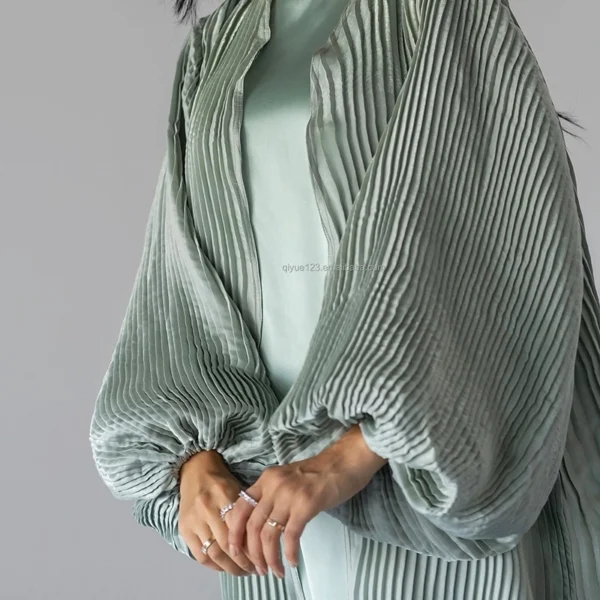 3 2024 2 Pieacs Open Abaya Dress For Beautiful Women