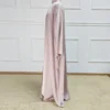 3 Hot sale manufacturer casual khaliji abaya summer open casual hijab and abaya