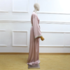 3429414a-d6d7-4341-8bea-46067b1cfcf1 Dubai Elegent Modest Robe with Sequin Tassel Muslim Women Satin Abaya with Diamond