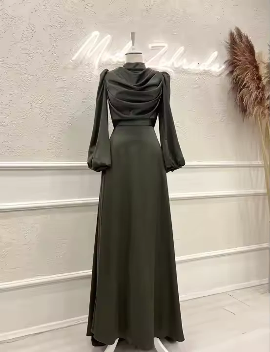4 Womens Muslim Sleeve Long Maxi Dress