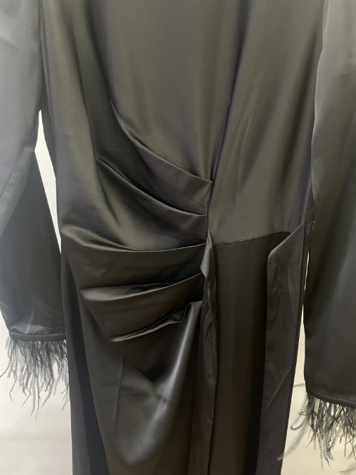 4 Satin Extra Long Sleeve Knit Maxi Dress for Muslim Women